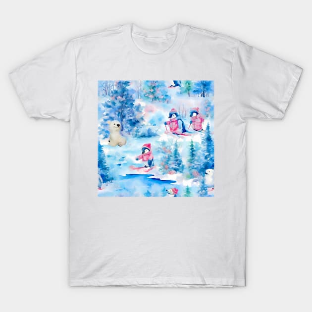 Winter fun T-Shirt by SophieClimaArt